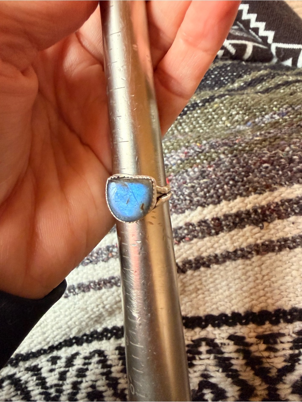 Artisan Blue Labradorite Silver-Tone Ring
